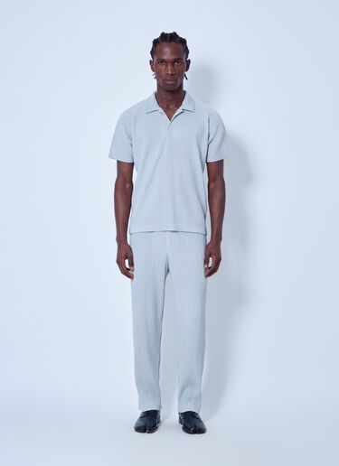 LN-CC® - Homme Plissé Issey Miyake: Basics Polo Shirt - Grey Homme Plissé Issey Miyake Basics Polo Shirt Grey hmp0166013