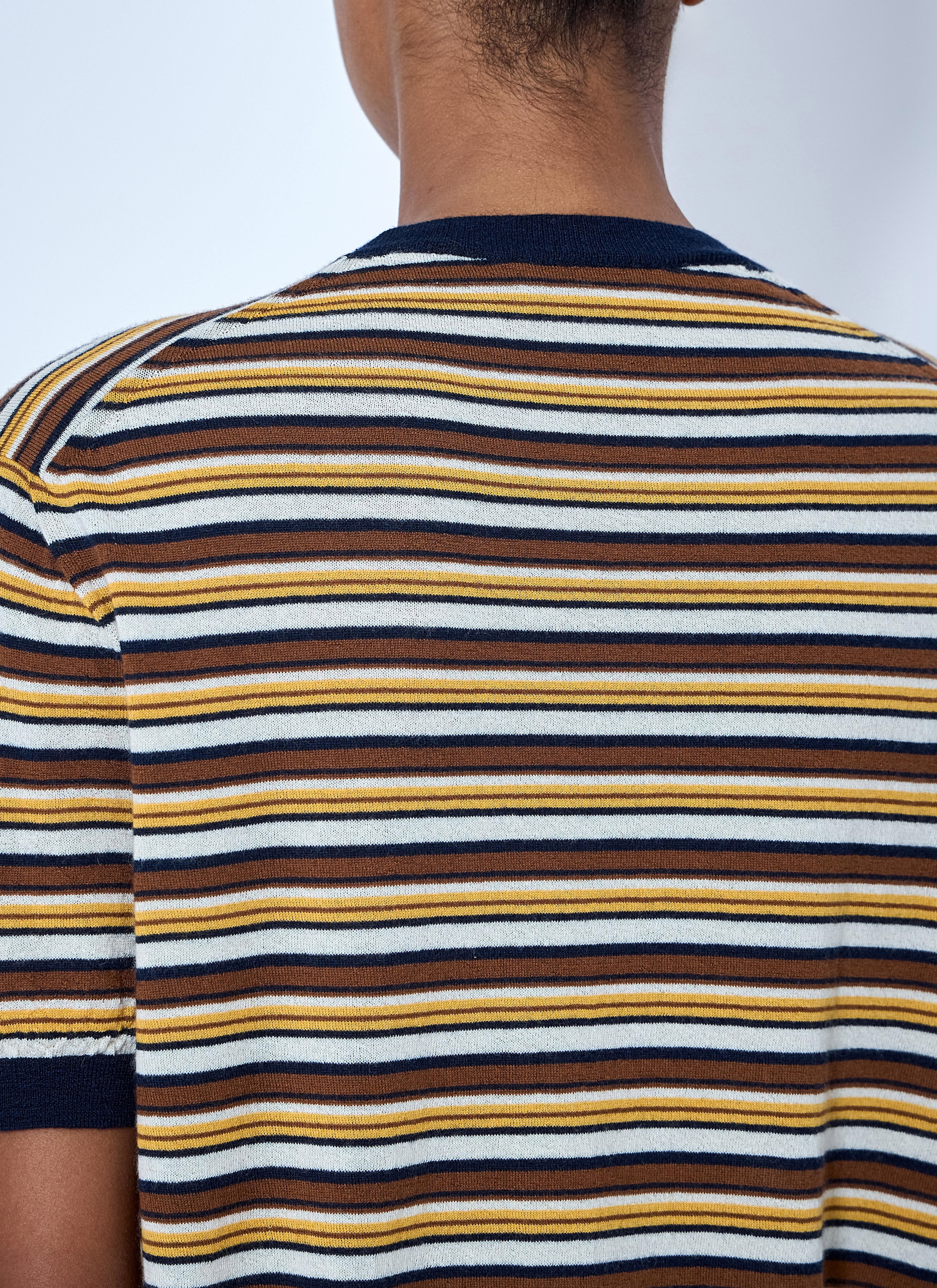 Prada Women's' Striped Knit T-Shirt in Blue | LN-CC®