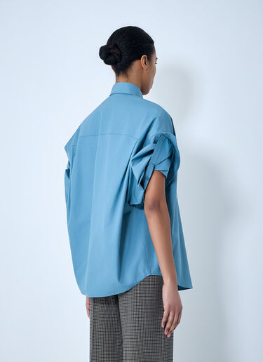 Balenciaga Tucked Sleeve Shirt Blue bal0263012