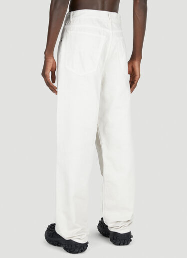 Balenciaga Men's Wide Leg Jeans in Cream | LN-CC®