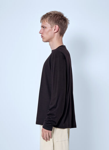 Studio Nicholson Pinhas Long Sleeve T-Shirt Brown stn0165006