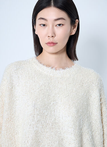 TOTEME Boxy Silk Sweater Beige tot0260011