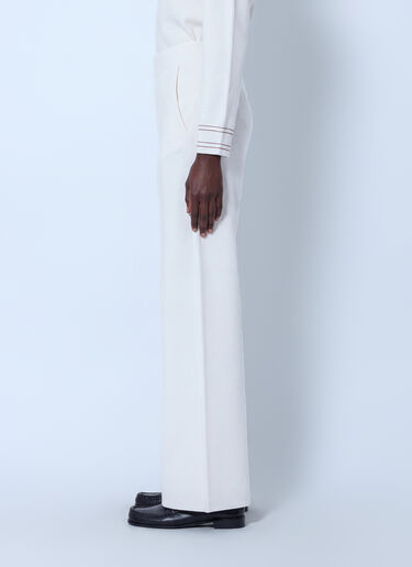 LN-CC® - Max Mara: Wide-Leg Tailored Trousers - White Max Mara Wide-Leg Tailored Trousers White max0266021