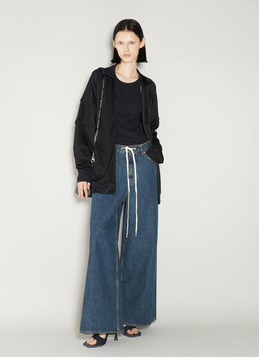 MM6 Maison Margiela Drawstring Wide Leg Jeans Blue mmm0254010