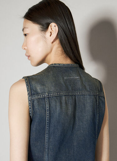 MM6 Maison Margiela Denim Vest Blue mmm0255005