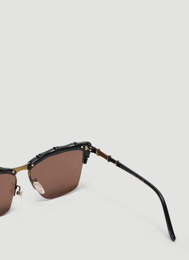 Gucci Engraved Frame Cat-Eye Sunglasses Black guc0239117
