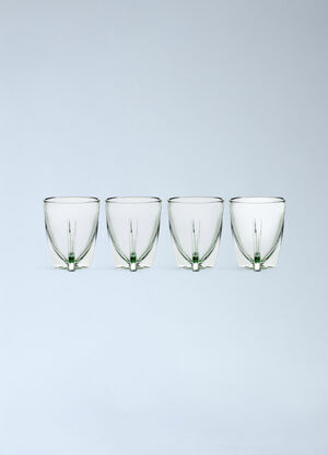 Serax x Ann Demeulemeester Set Of Four Dora Glasses Green wps0691770