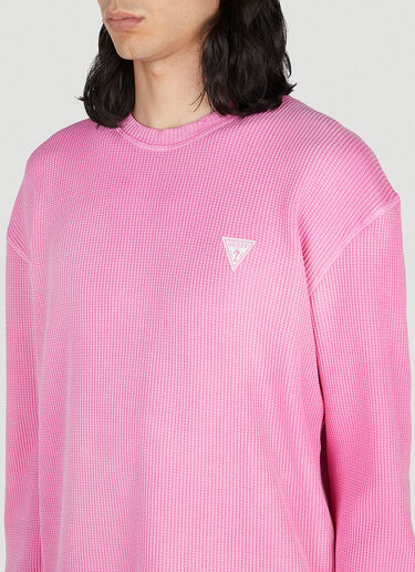 ワッフルスウェットシャツ Guess USA ワッフルスウェットシャツ ピンク gue0152019