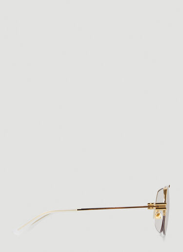 Bottega Veneta BV1127S Aviator Sunglasses Gold bov0246085