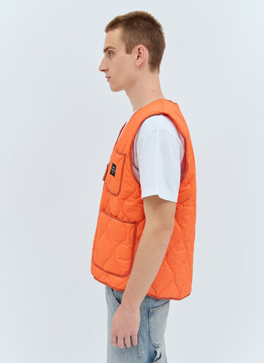 Awake NY Padded Quilted Vest Orange awk0156007