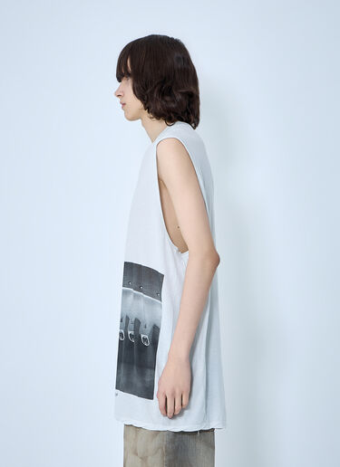 Rick Owens Sleeveless Graphic Top Grey ric0164008