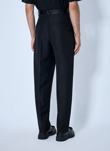 Bottega Veneta 모헤어 울 캔버스 바지 블랙 bov0165010