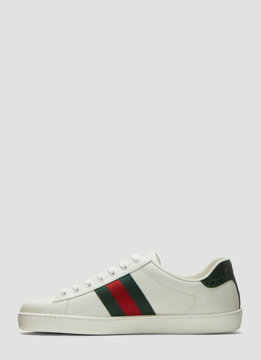 Gucci Ace Leather Sneakers White guc0137077