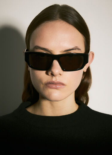 Balenciaga Square-Oval Sunglasses Black bcs0357009