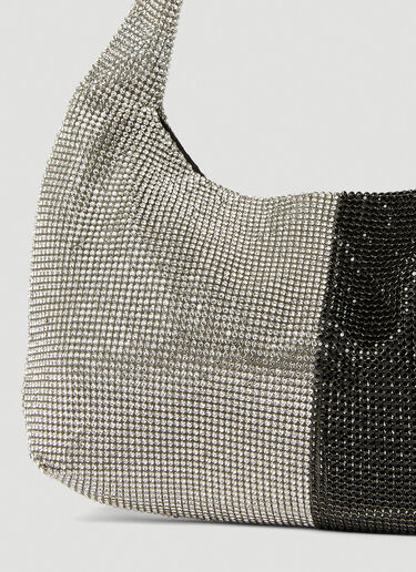 KARA Mini Crystal Mesh Armpit Shoulder Bag Silver kar0252011