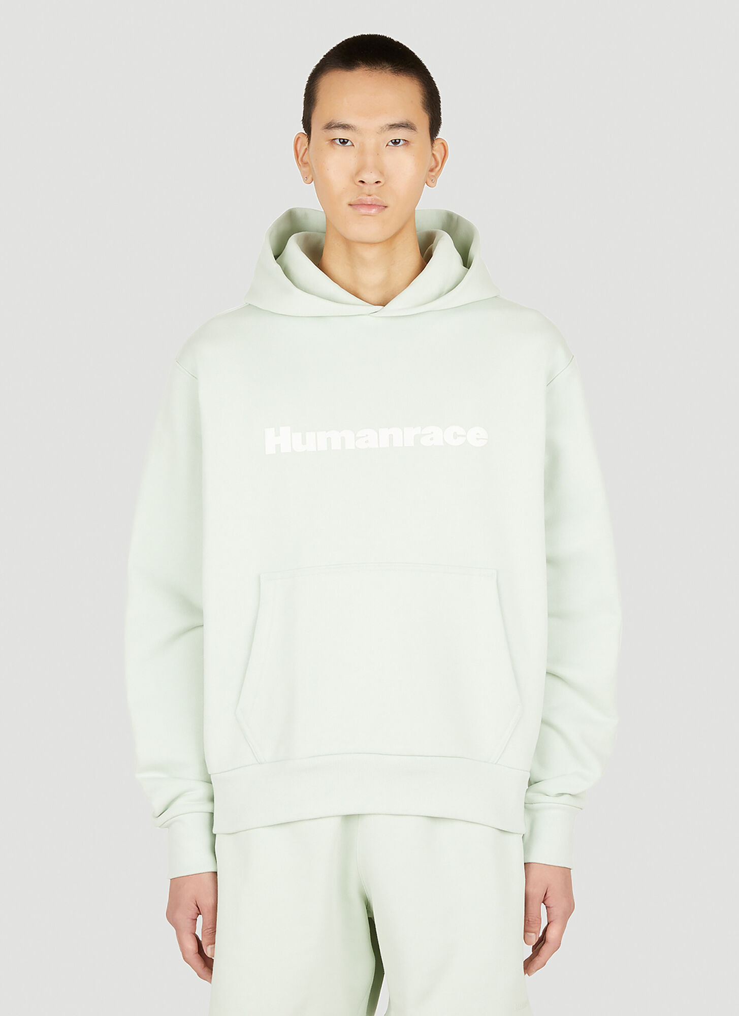 Adidas X Humanrace Basics Hooded Sweatshirt In Light Green