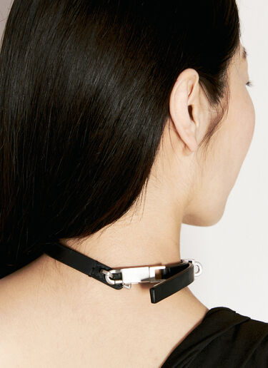 Rick Owens Leather Choker Black ric0255031