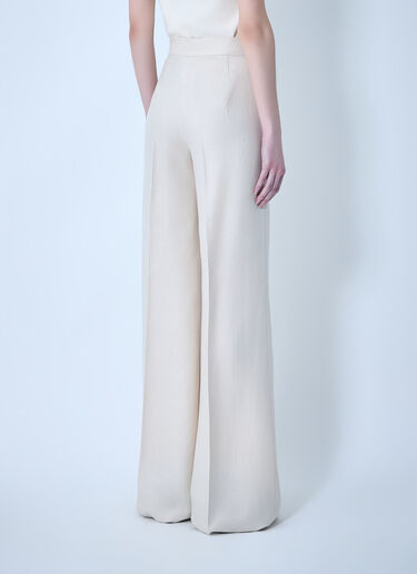 Max Mara Badesse Tailored Linen Pants Beige max0264002