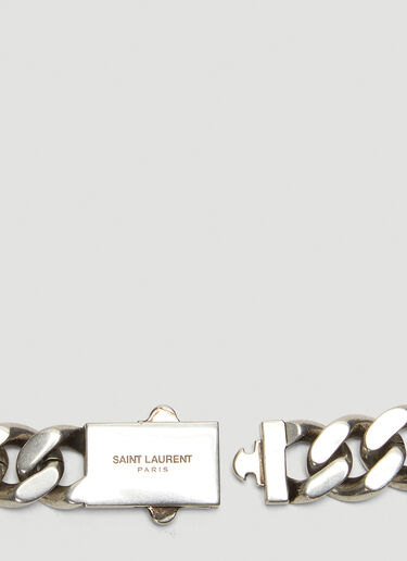 Saint Laurent Chain Gourmette Necklace Silver sla0346002