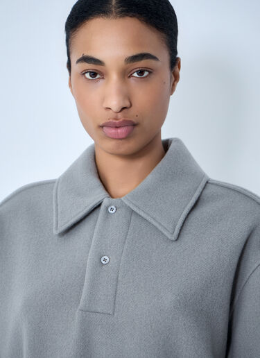 RIER Oversized Polo Knit Jumper Grey rrr0364002