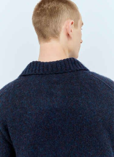 Acne Studios Polo Wool Cardigan Blue acn0155017