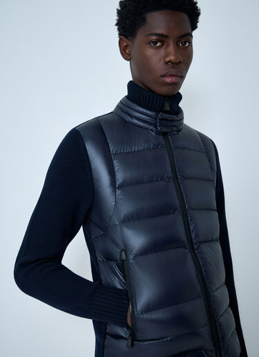 Moncler Grenoble Satin Quilted Cardigan Blue mog0162009