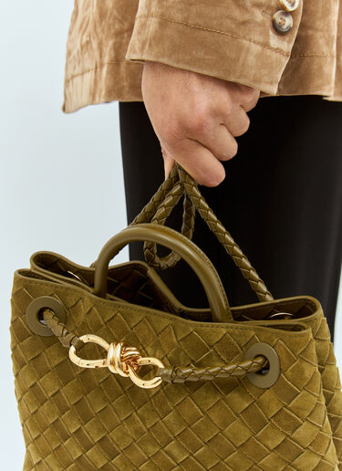 Bottega Veneta Small Andiamo Suede Handbag Green bov0258024