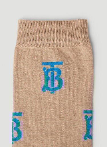 TB 로고 양말 Burberry TB 로고 양말 브라운 bur0252053