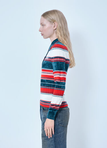 LN-CC® - Lacoste: Runway Textured Striped Polo Collar Sweater - Multicolor Lacoste Runway Textured Striped Polo Collar Sweater Multicolor lac0266021