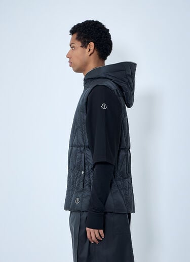 Moncler x Rick Owens Geocamo Flight Quilted Hooded Gilet Black mcs0363007