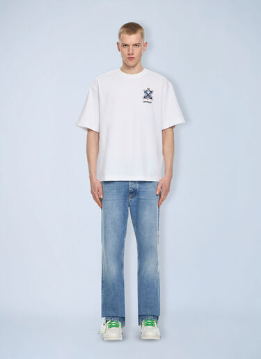LN-CC® - Off-White: Jewel Arrow Skate T-shirt - White Off-White Jewel Arrow Skate T-shirt White ofw0164102