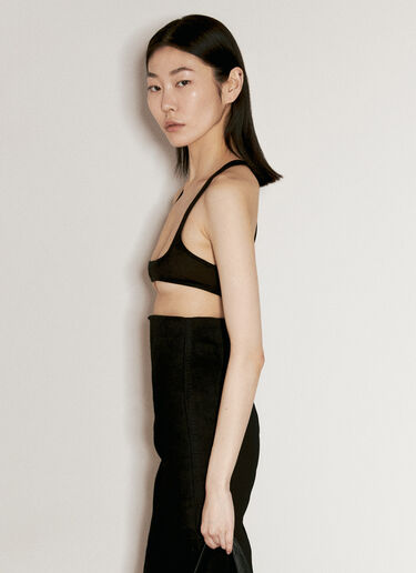 Rick Owens Horny Crop Tank Top Black ric0256005