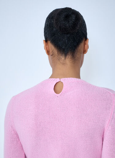 Jil Sander Cropped Knit Sweater Pink jil0264035