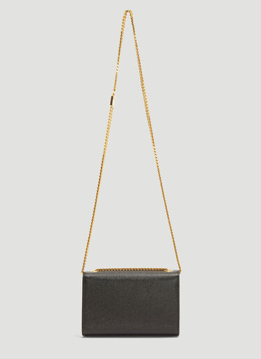 Saint Laurent Kate Grain De Poudre Shoulder Chain Bag Black sla0235026