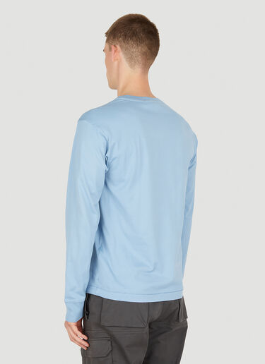 Stone Island Compass Patch Long Sleeve T-Shirt Blue sto0150046