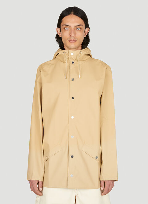 Rains Hooded Rain Jacket White rai0354003