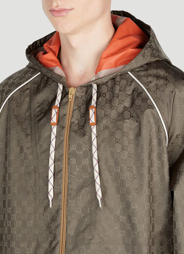 Gucci GG Hooded Track Jacket Brown guc0153042