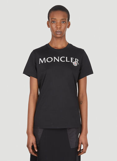 Moncler Logo Print T-Shirt Black mon0246063