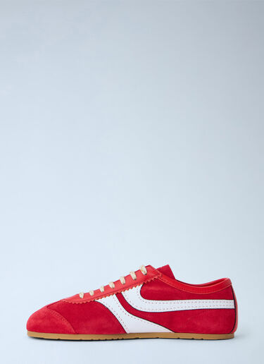Dries Van Noten Suede Panel Sneakers Red dvn0265027