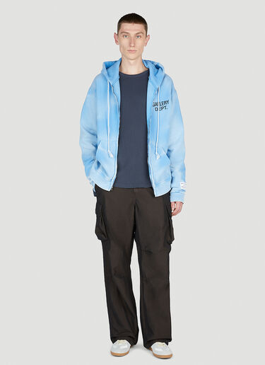 Gallery Dept. Logo Print Thermal Sweatshirt Blue gdp0153004