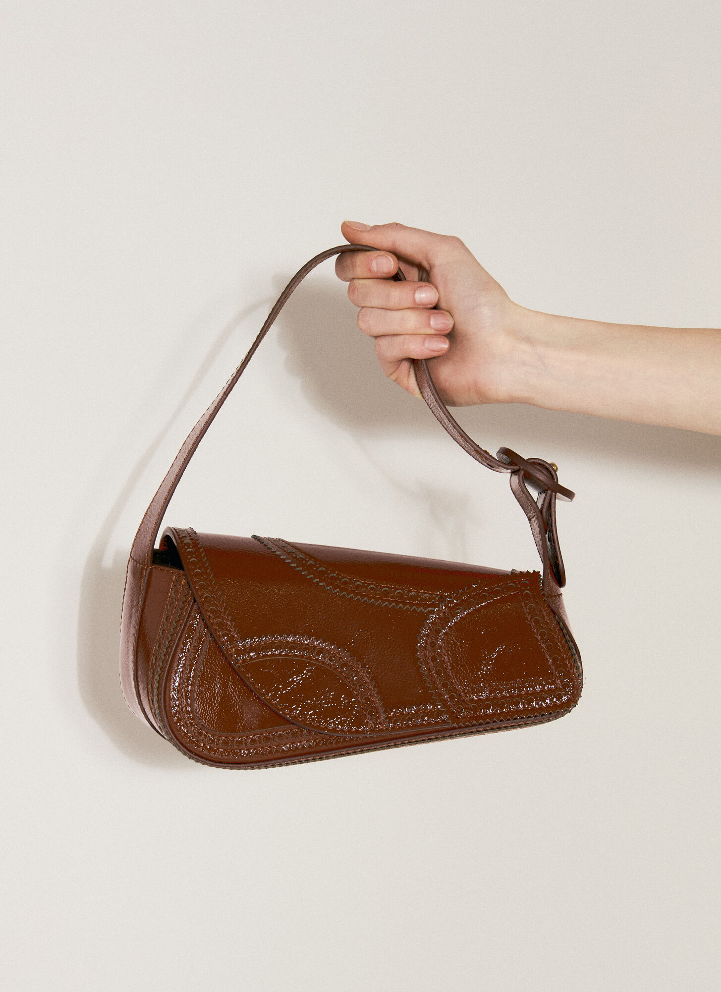 Shop Kiko Kostadinov Trivia Shoulder Bag In Brown