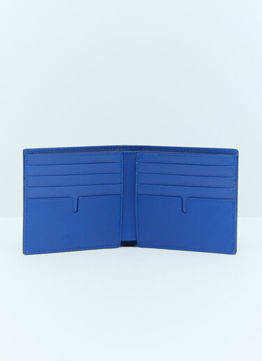 Burberry EKD Bi-Fold Leather Wallet Blue bur0155012