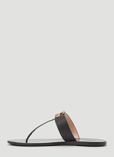 Gucci GG Marmont T-Bar Sandals Black guc0243061