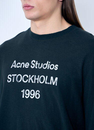 Acne Studios Logo Print T-Shirt Black acn0159019