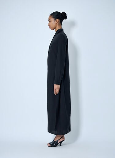 TOTEME Long Button-Down Shirt Dress Black tot0264008