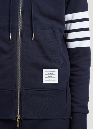 Thom Browne 4 Bar Hooded Sweatshirt Blue thb0125037