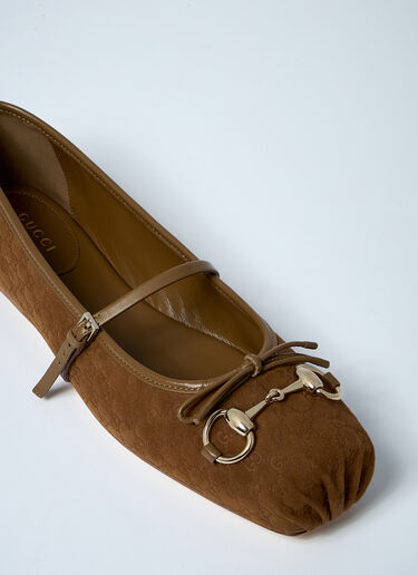 Gucci Horsbit Ballet Flats Brown guc0259035