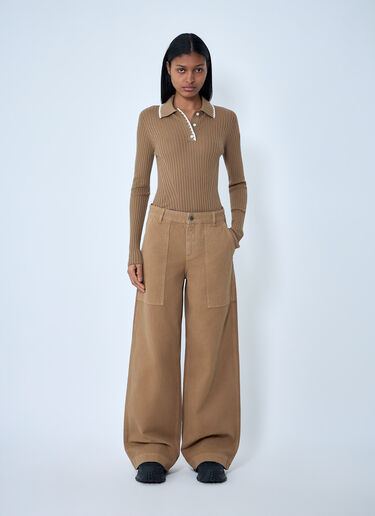 Wide-Leg Cargo Pants Moncler Wide-Leg Cargo Pants Brown mon0263026