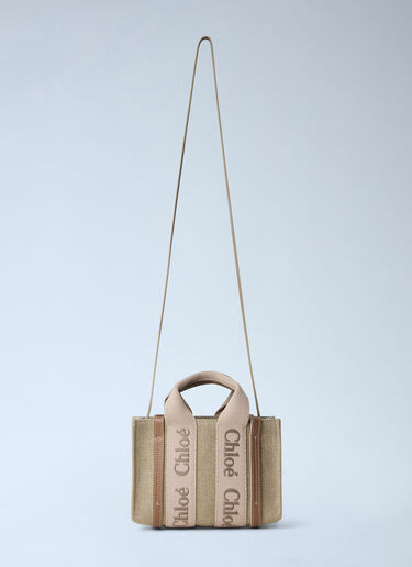 Chloé Mini Woody Tote Bag Beige chl0264155