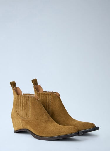 Maison Margiela Heel-Less Western Chelsea Boots  Brown mla0264057